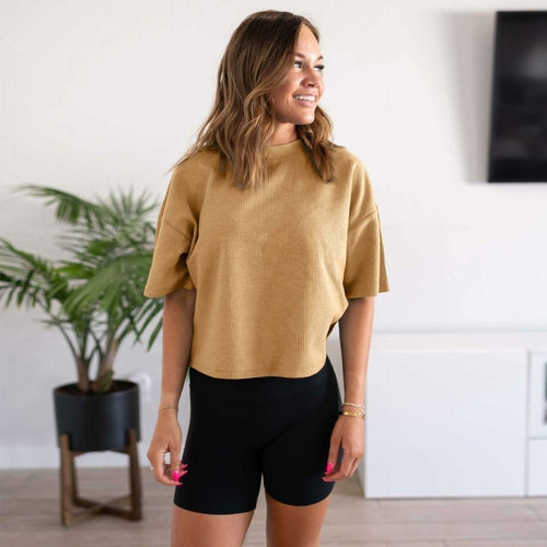 Basic Cord Fabric Short Sleeve - Katherine Jean