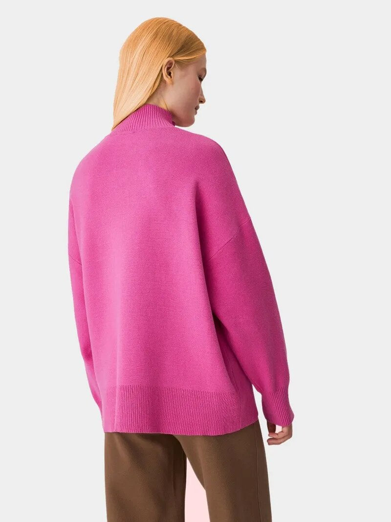 Rose Soft Knit Turtleneck Sweater - Katherine Jean