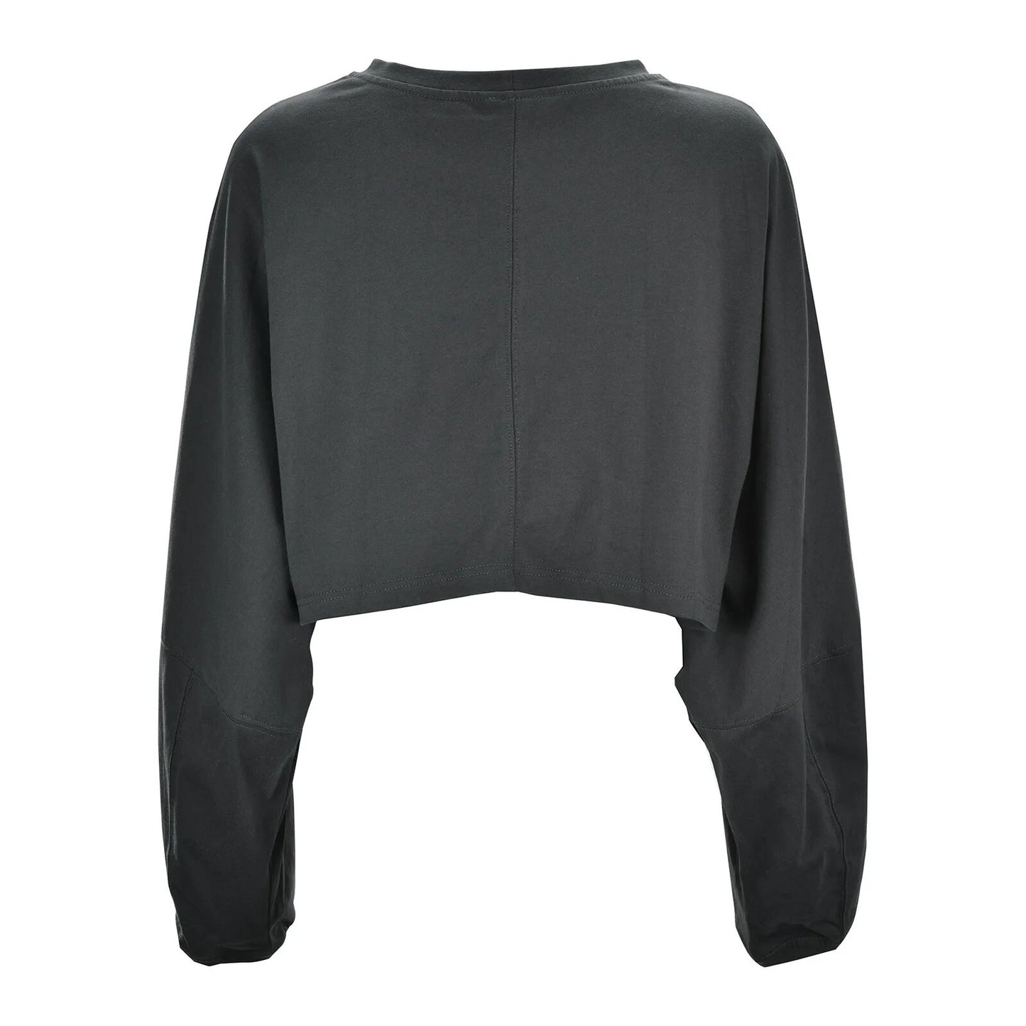 Dark Grey Crewneck Cropped Sweatshirt - Katherine Jean