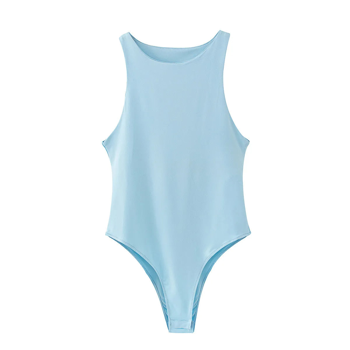 Light Blue Seamless Bodysuit - Katherine Jean