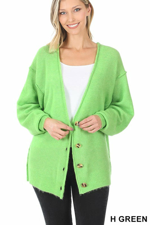 Melange Button Down Cardigan - Katherine Jean