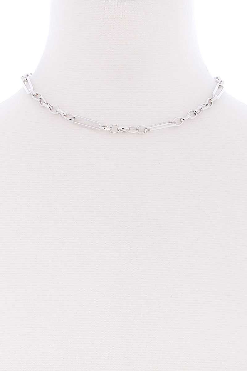 Metal Single Chain Short Necklace - Katherine Jean