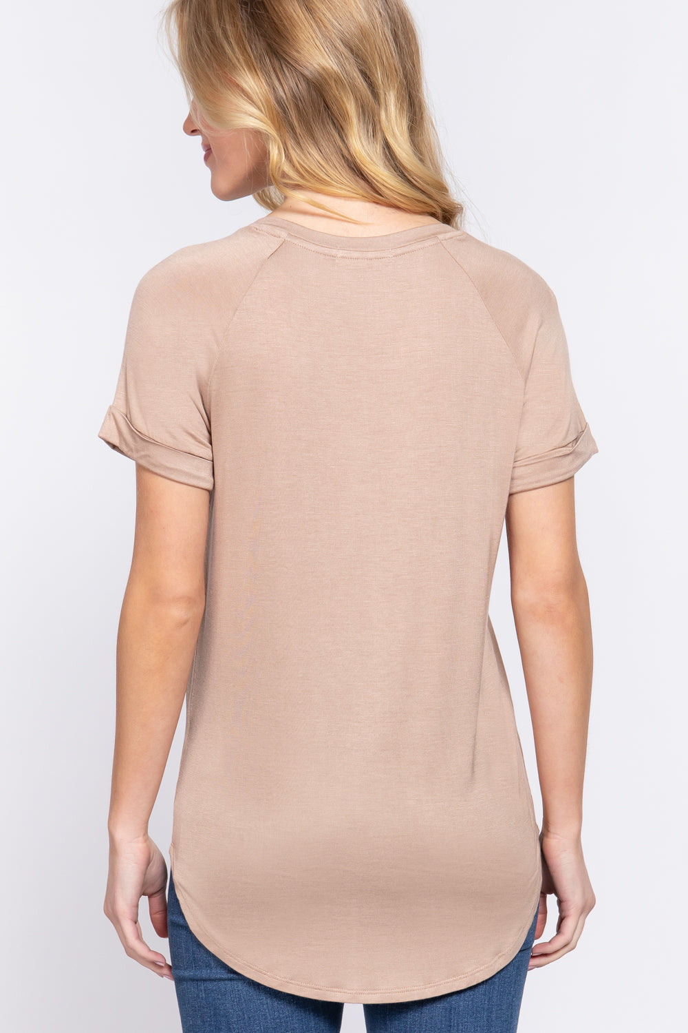 Short Raglan Jersey Top - Katherine Jean