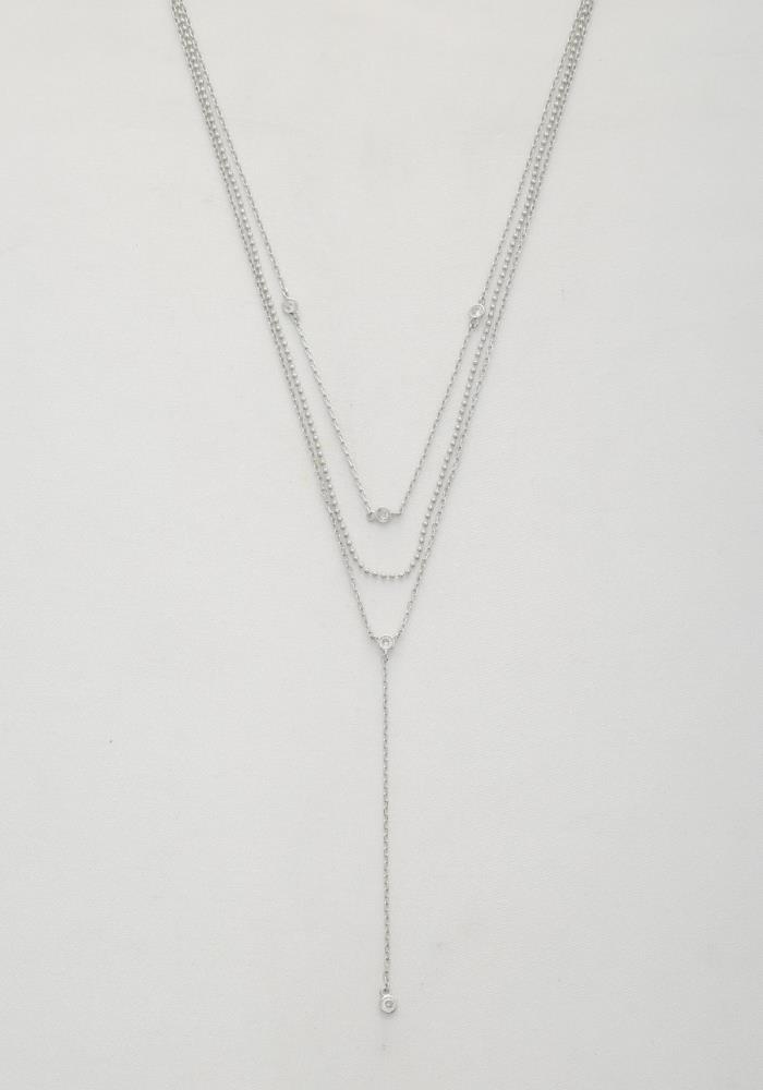 Dainty Metal Y Shape Necklace - Katherine Jean