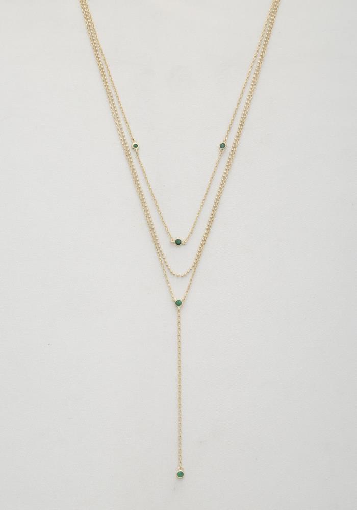 Dainty Metal Y Shape Necklace - Katherine Jean