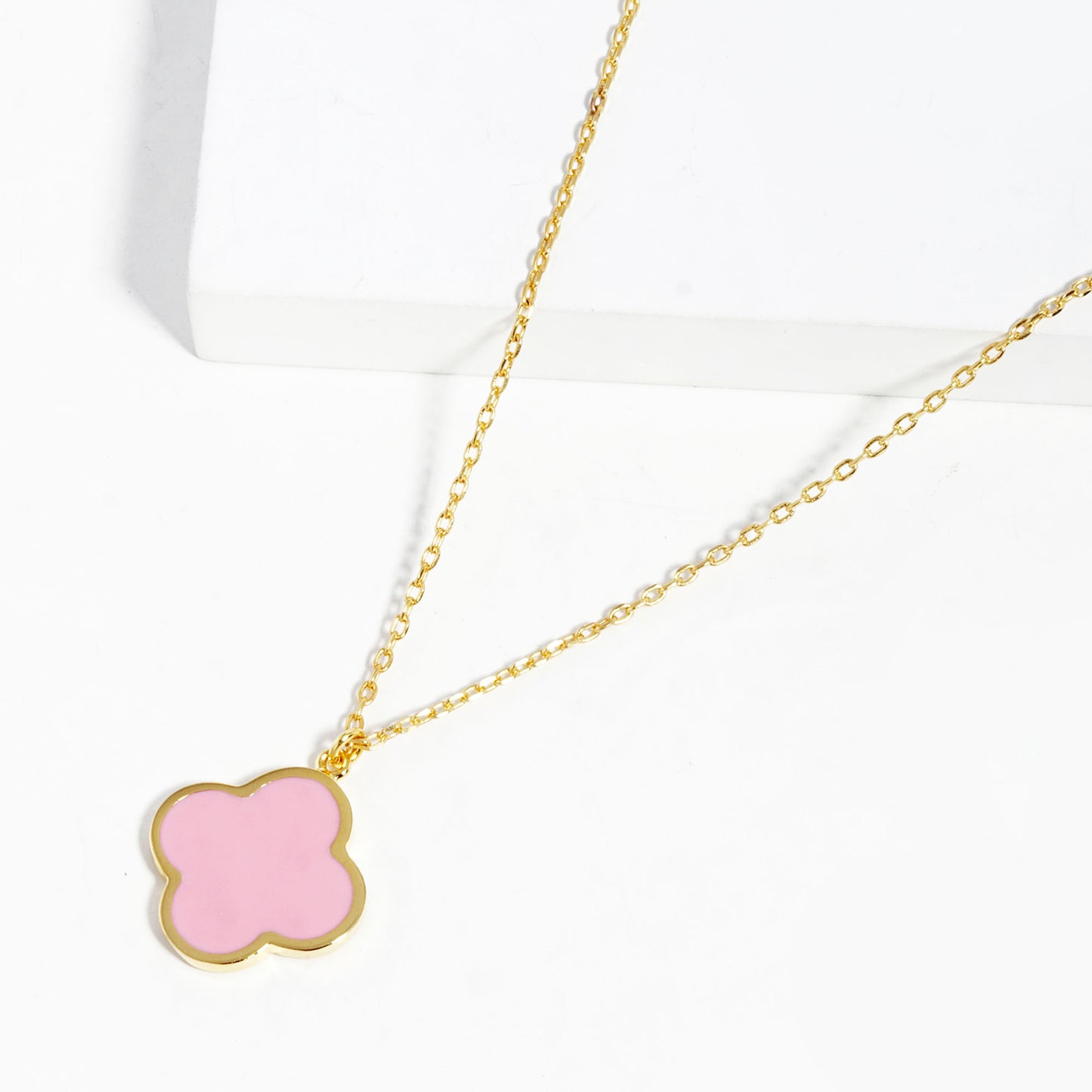 Gold Dipped Flower Pendant Necklace - Katherine Jean