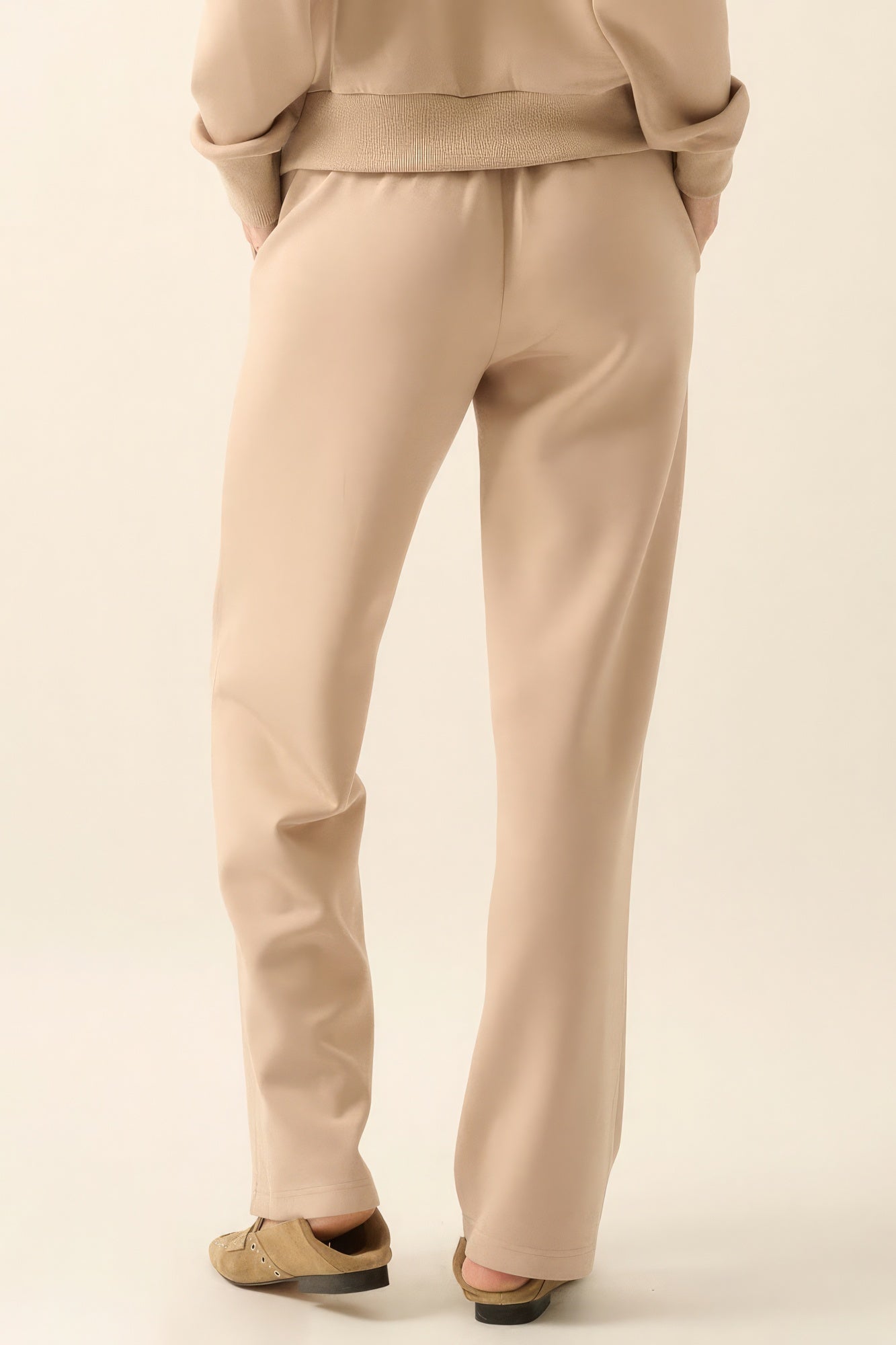 Premium Scuba High Waist Button Zip Up Fly Pants - Katherine Jean
