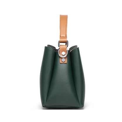 Green Vintage Style Faux Leather Crossbody Bag - Katherine Jean