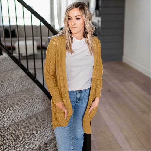 Long Sleeve Open Cardigan Sweater - Katherine Jean