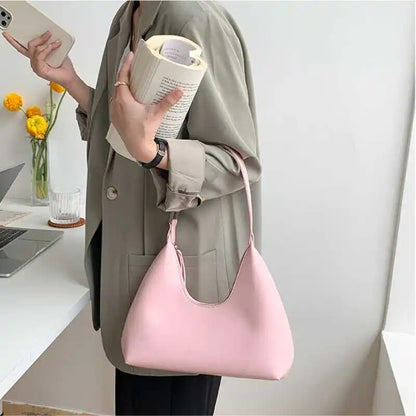 Light Pink Sleek Retro Shoulder Bag - Katherine Jean