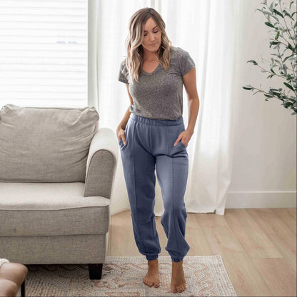 Pintuck Jogger With Elastic Waistband - Katherine Jean