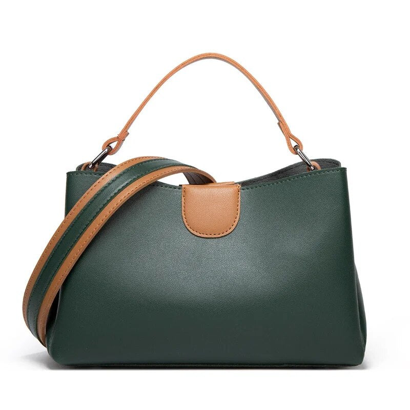 Green Vintage Style Faux Leather Crossbody Bag - Katherine Jean