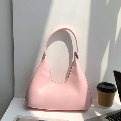 Light Pink Sleek Retro Shoulder Bag - Katherine Jean