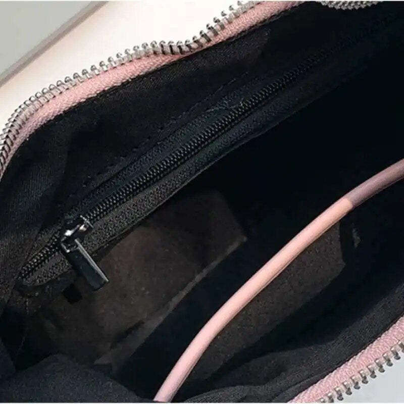 Light Pink Sleek Retro Shoulder Bag - Katherine Jean