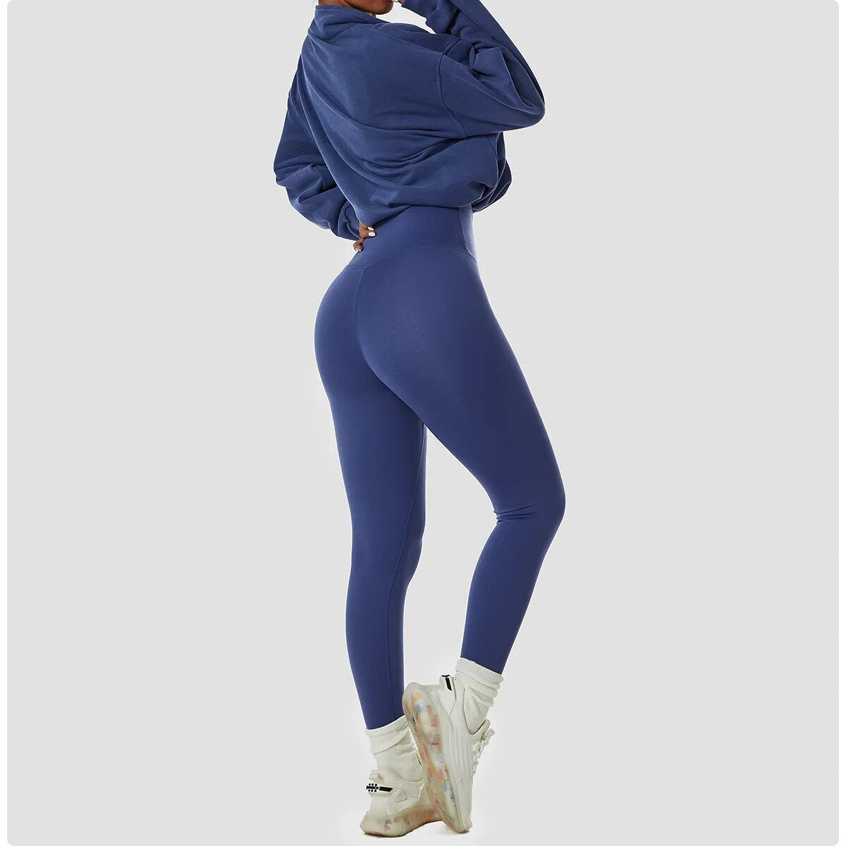 Dark Blue Half Zip Crop Sweater - Katherine Jean
