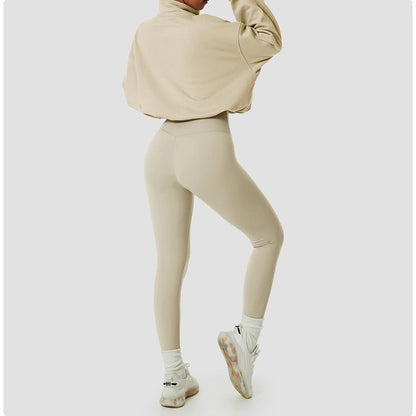 Apricot Half Zip Crop Sweater - Katherine Jean