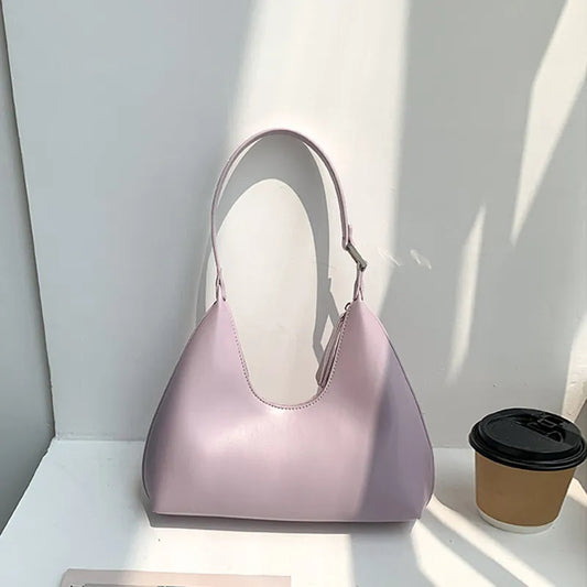 Light Purple Sleek Retro Shoulder Bag - Katherine Jean