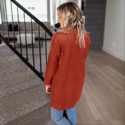 Long Sleeve Open Cardigan Sweater - Katherine Jean
