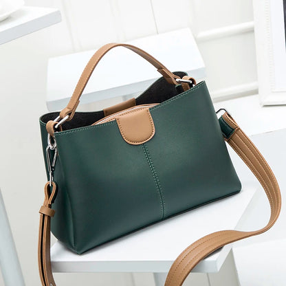 Green Vintage Style Faux Leather Crossbody Bag - Katherine Jean