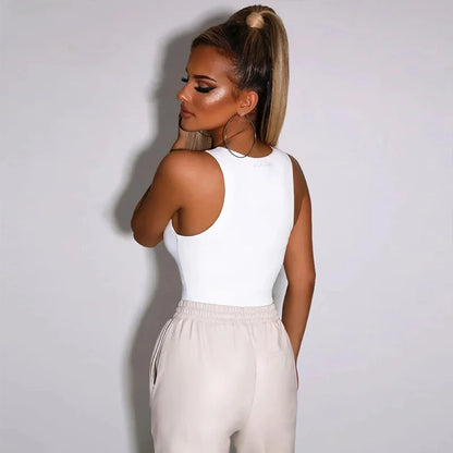 White Seamless Bodysuit - Katherine Jean