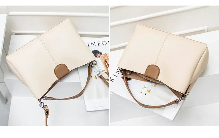 Ivory Vintage Style Faux Leather Crossbody Bag - Katherine Jean