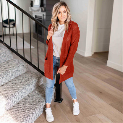 Long Sleeve Open Cardigan Sweater - Katherine Jean