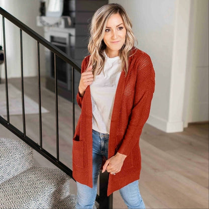 Long Sleeve Open Cardigan Sweater - Katherine Jean