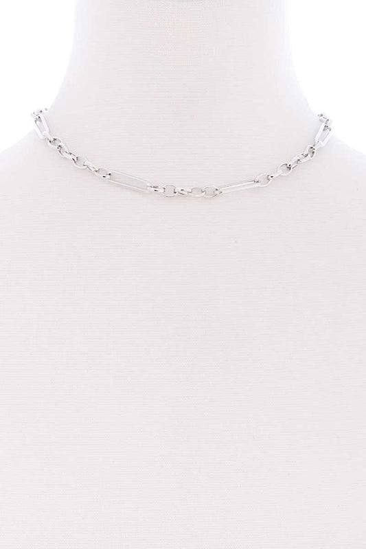 Metal Single Chain Short Necklace - Katherine Jean