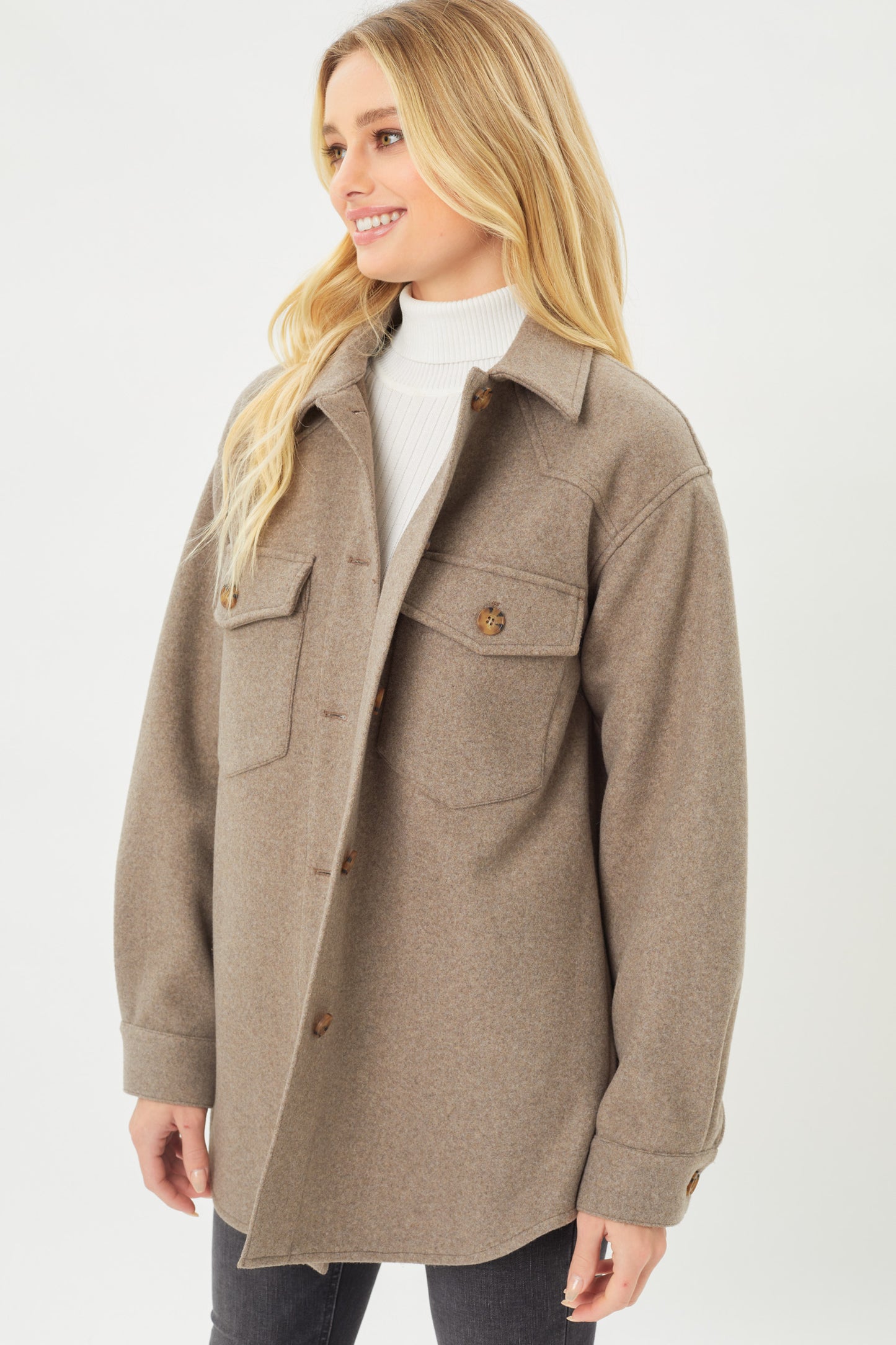 JQ Fleece Oversized Shacket - Katherine Jean