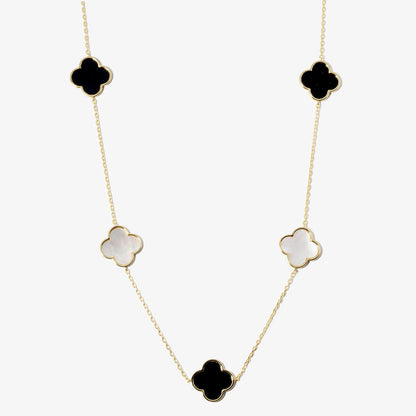Clover Charm Station Necklace - Katherine Jean