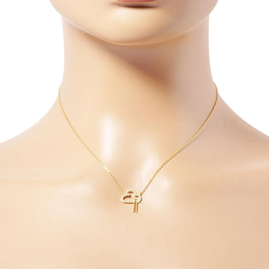 Gold Dipped Cloud Pendant Necklace - Katherine Jean